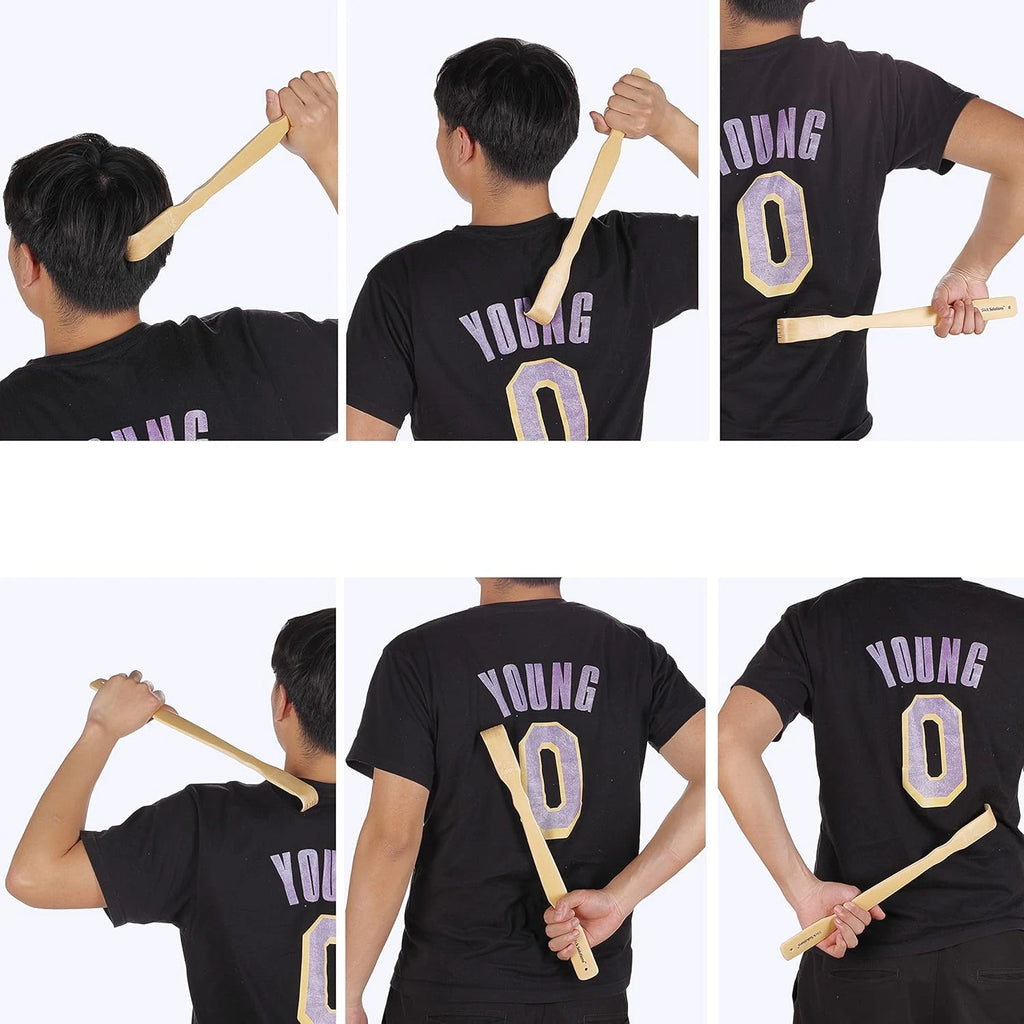 Slick- Bamboo, 16.5Â€, 2 Pcs, Back Scratcher for Men and Women, Wooden, Long Ha
