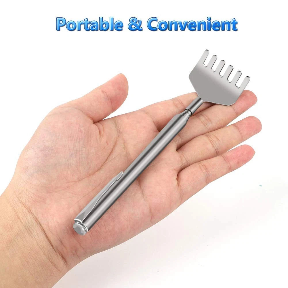Telescopic Back Scratcher Set - 3 Pack Metal Hand Massagers for Gifts