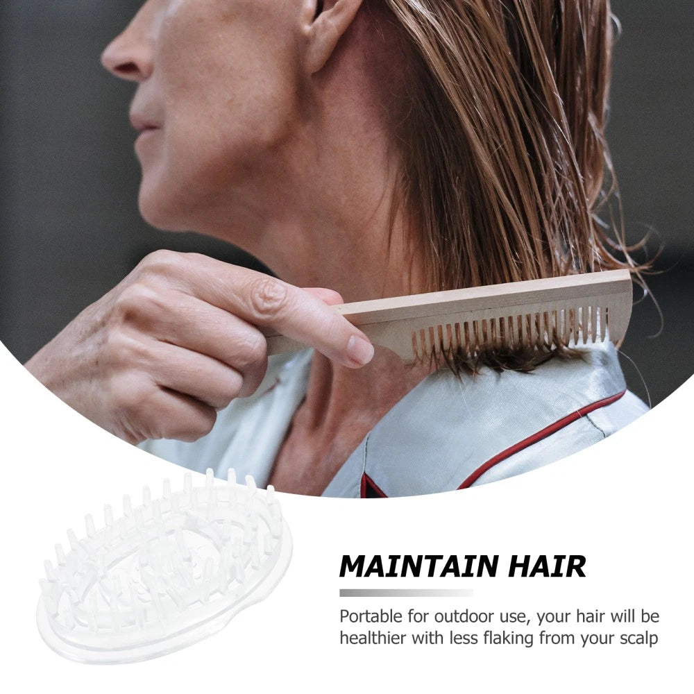 2 Pcs Shampoo Brush Travel Hair Scalp Massager Head Treatment Scratcher