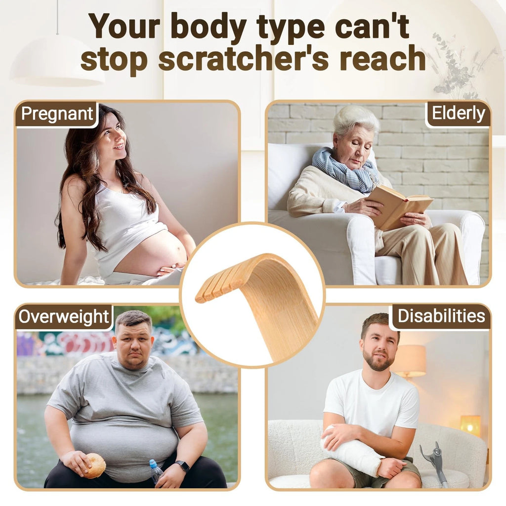 17" Bamboo Back Scratcher - Handmade Massager for Men & Women | 5 Pack