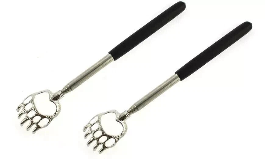 BEAR CLAW / RAKE BACK SCRATCHER Metal Extending Massager Telescopic Portable UK