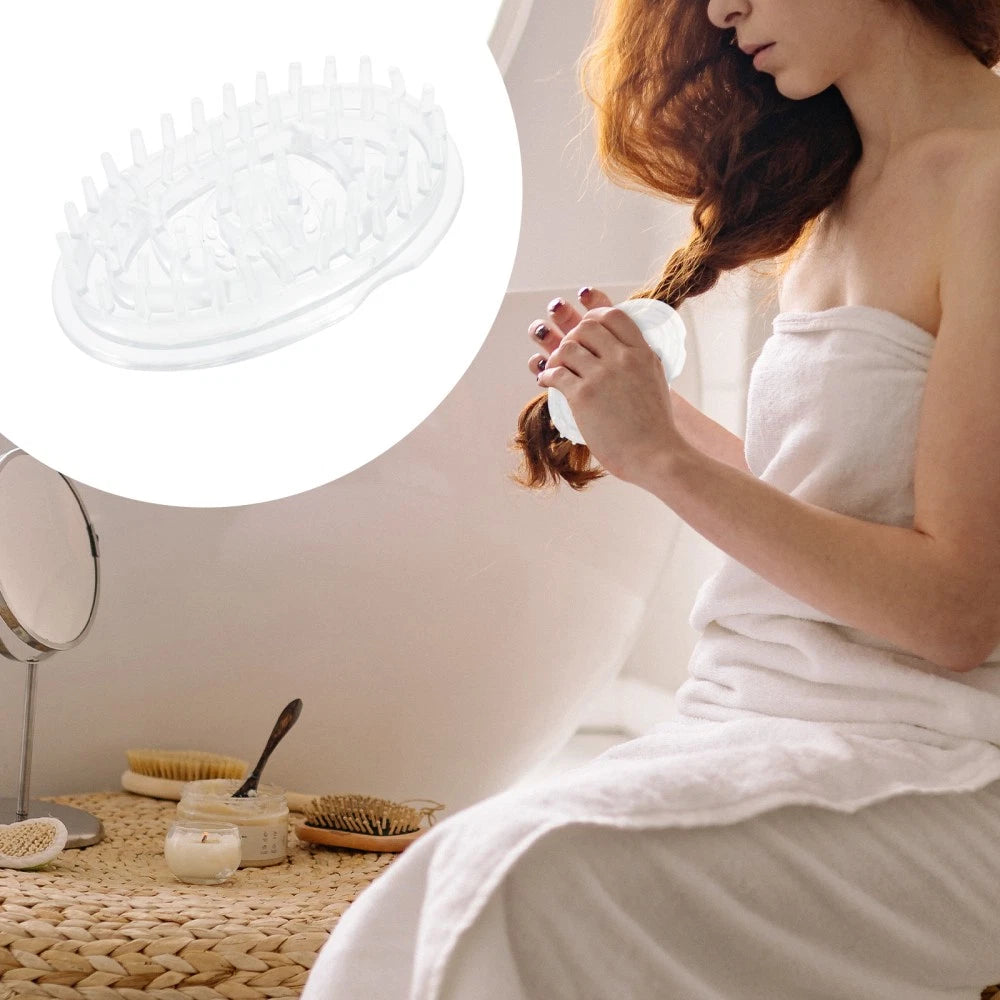2 Pcs Shampoo Brush Travel Hair Scalp Massager Head Treatment Scratcher