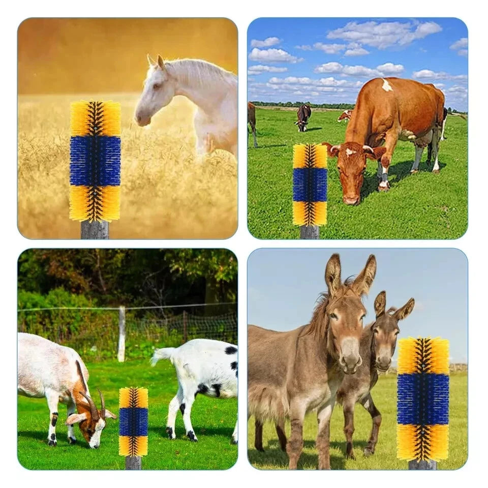 Livestock Scratch Brush - Horse Scratcher Full Massage Kit