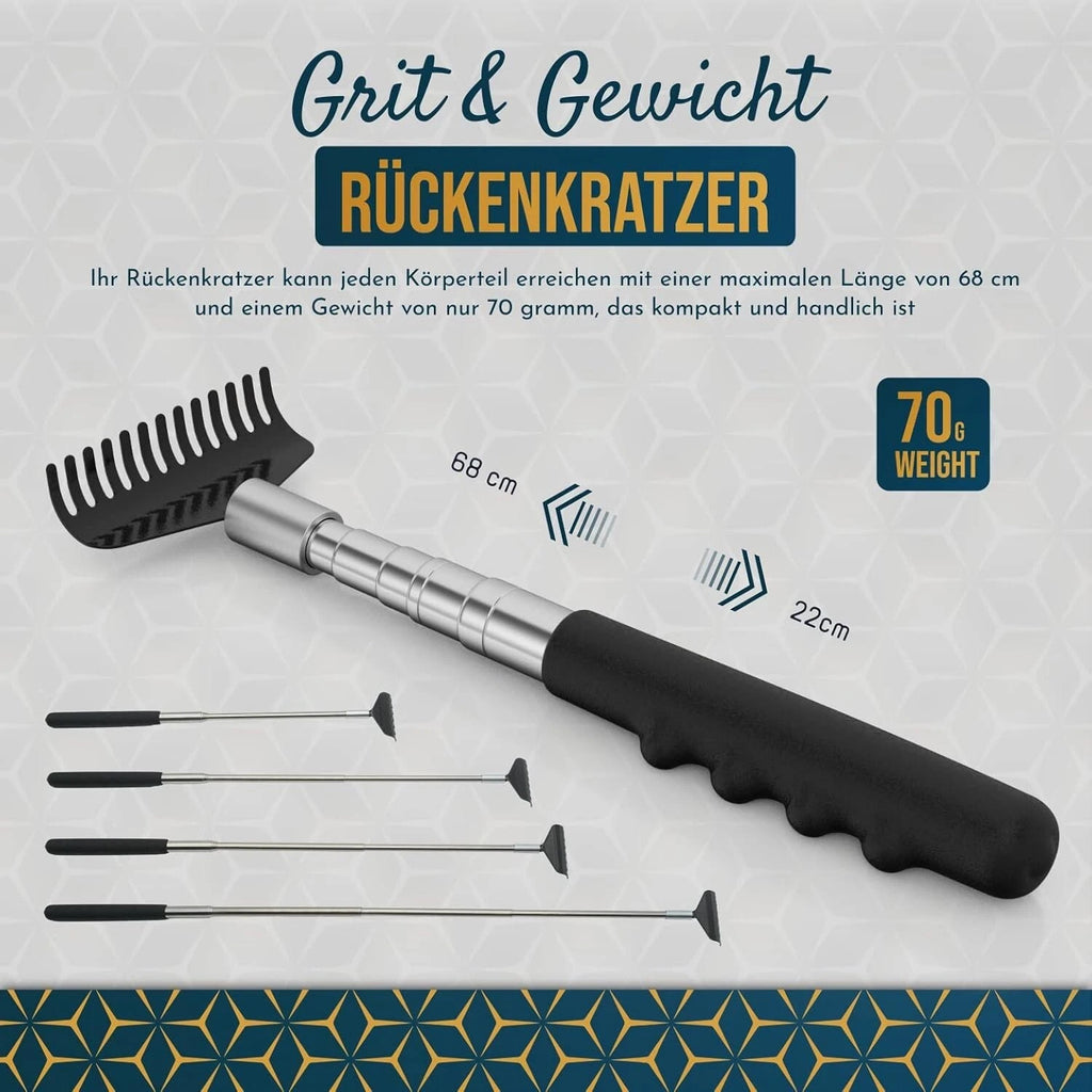 RAAFI Back Scratcher with Wide Head - Adjustable & Sturdy for Itching Relief