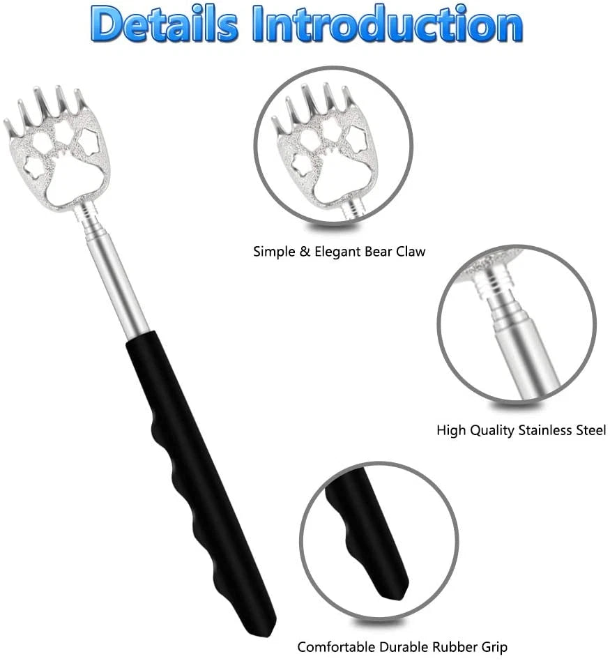 6 Pack Telescoping Back Scratcher - Bear Claw Back Scratchers - Portable Extenda