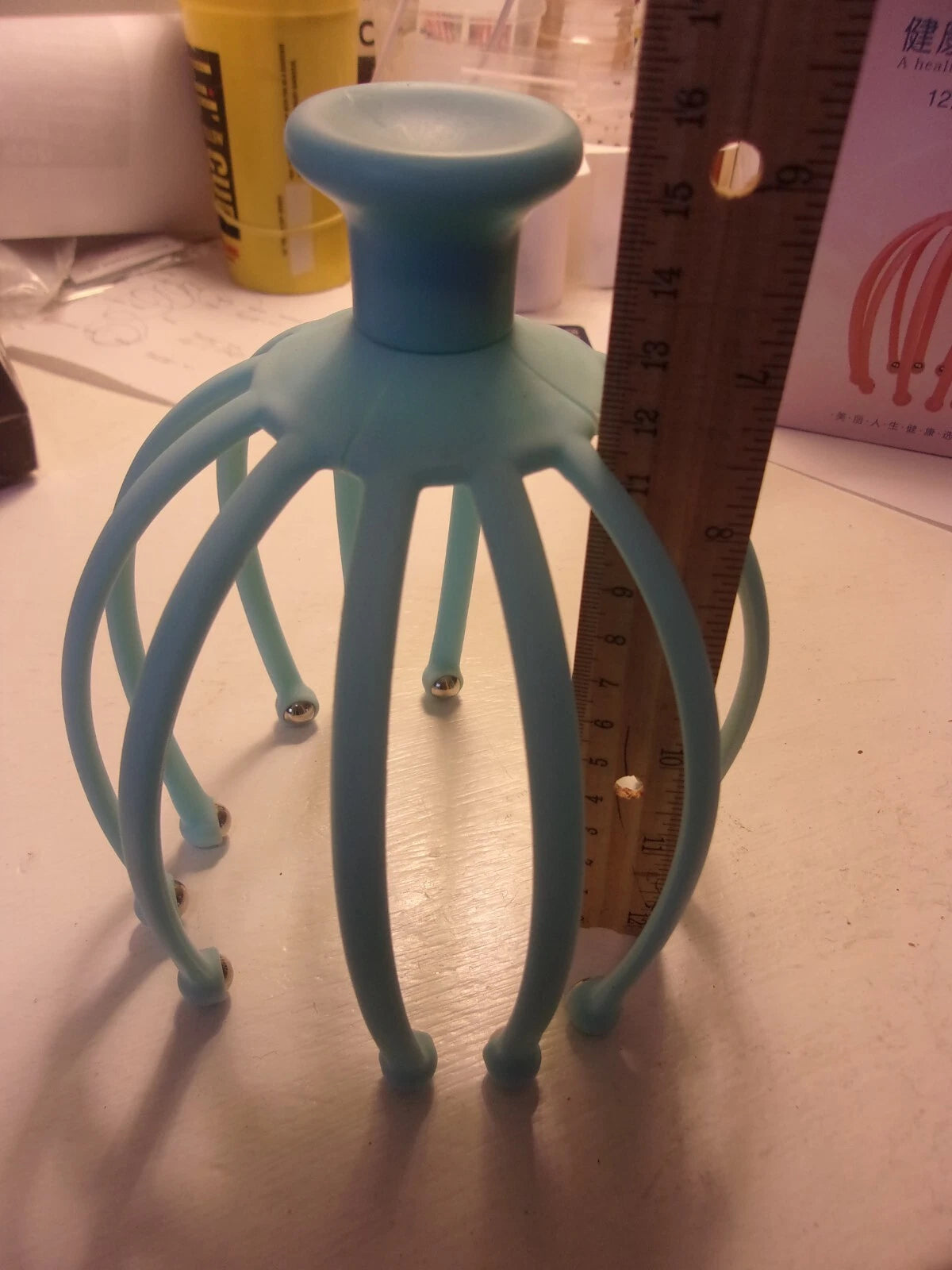 Head Massager Scratcher Neck Massage Scalp Relax Calm Stress Relief Torques Blue