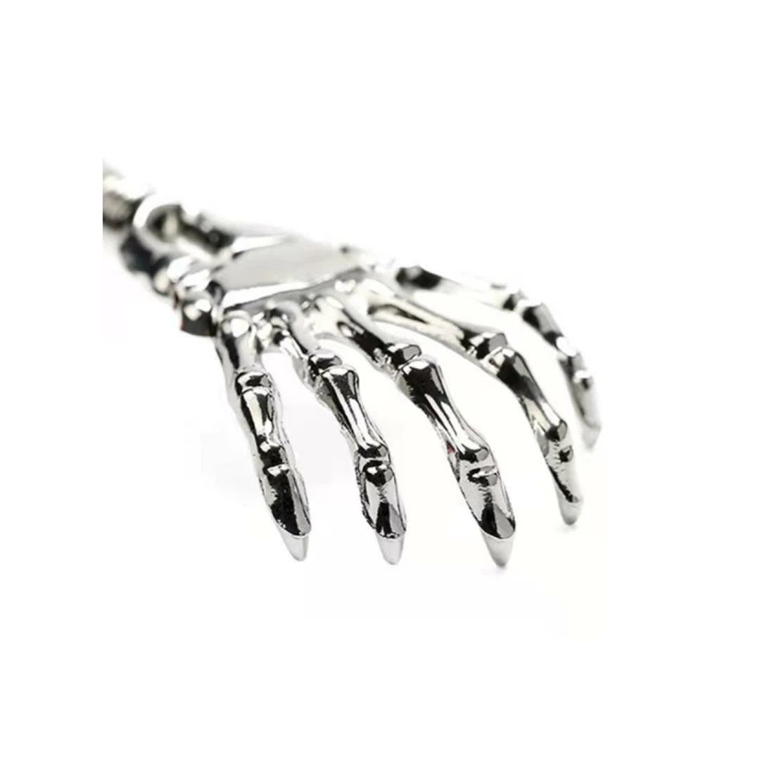 Premium Novel Extendable Back Scratcher Metal Ghost Dead Skeleton Massage Green
