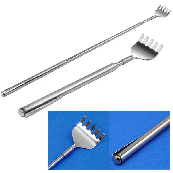 Extendable Pocket Back Scratcher Fork 20” 50cm Telescopic Long Reach Itch Pen