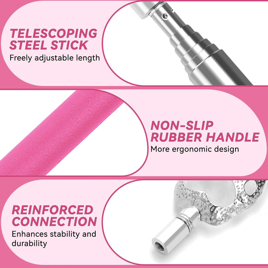 Telescoping Back Scratcher with 3Pcs Detachable Heads, Gifts for Christmas, S...