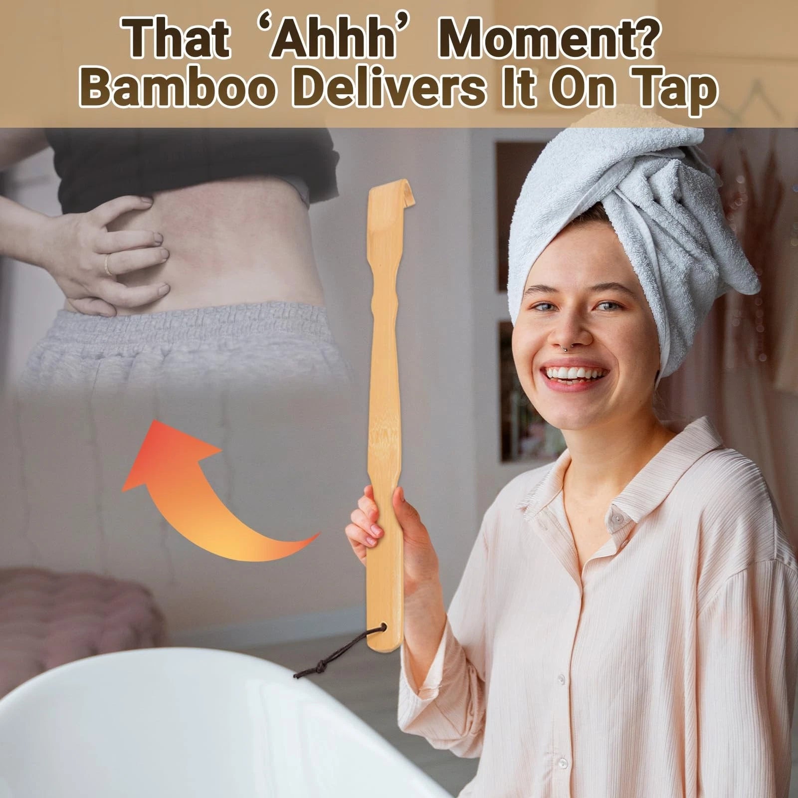 17" Bamboo Back Scratcher - Handmade Massager for Men & Women | 5 Pack