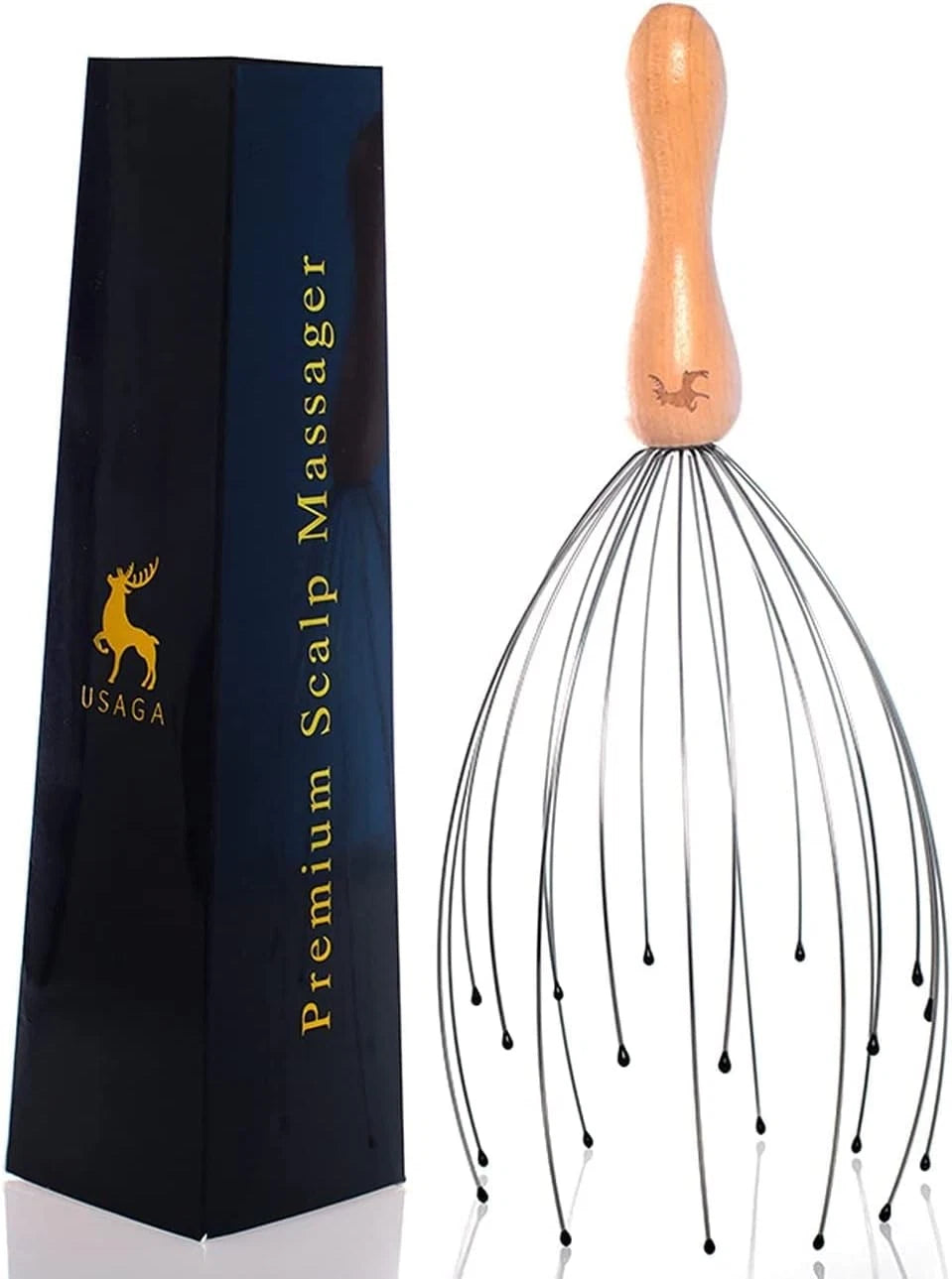 USAGA 20 Fingers Head Massager Scratcher Scalp Body...