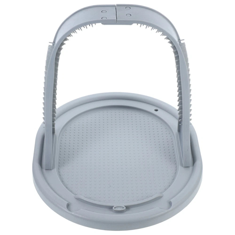 Cat Scratcher Arched Wool Rubbing Device Self Grooming Toy Massager Pet Hair
