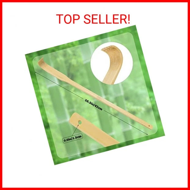 12 PCS Natural Bamboo Back Scratcher Traditional Wooden Back Scratcher,Long Back