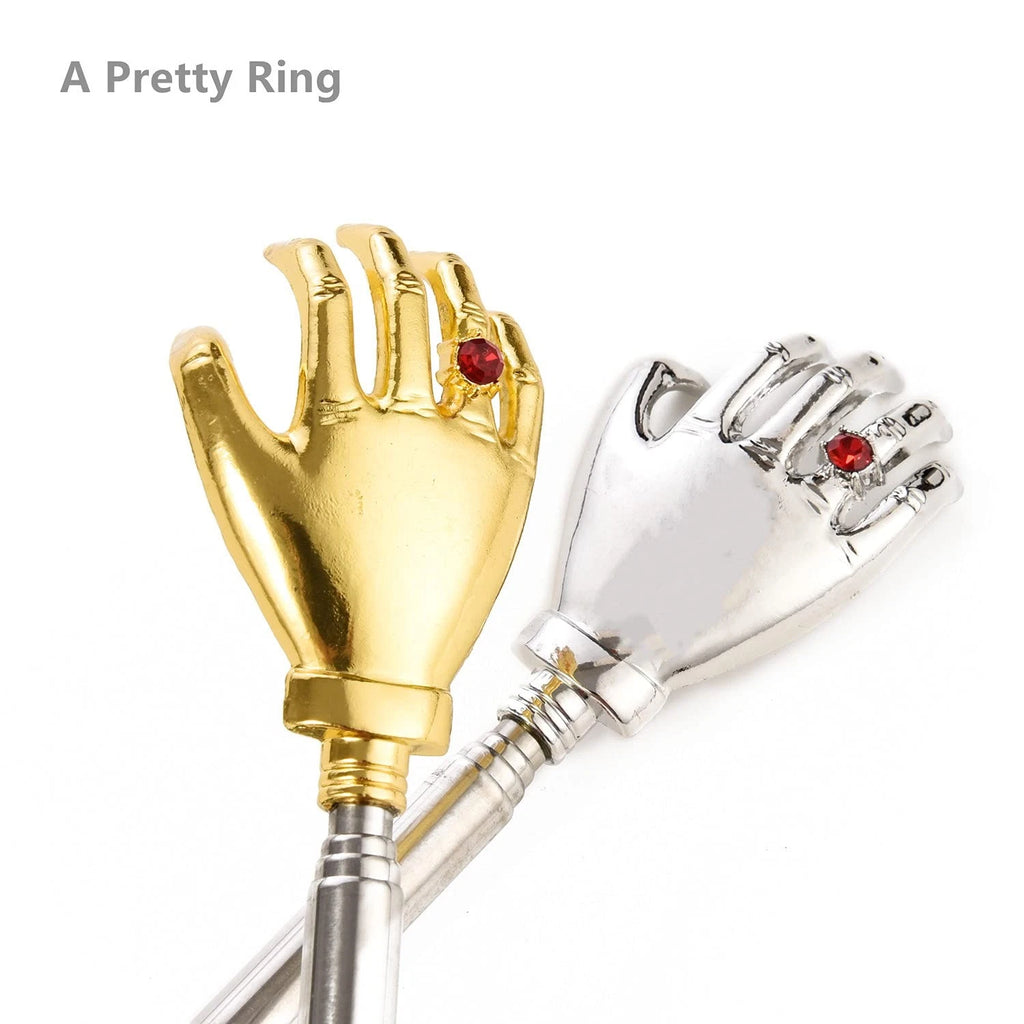 Telescopic Back Scratcher Extendable Handle Portable Stainless Steel Hand Mas...