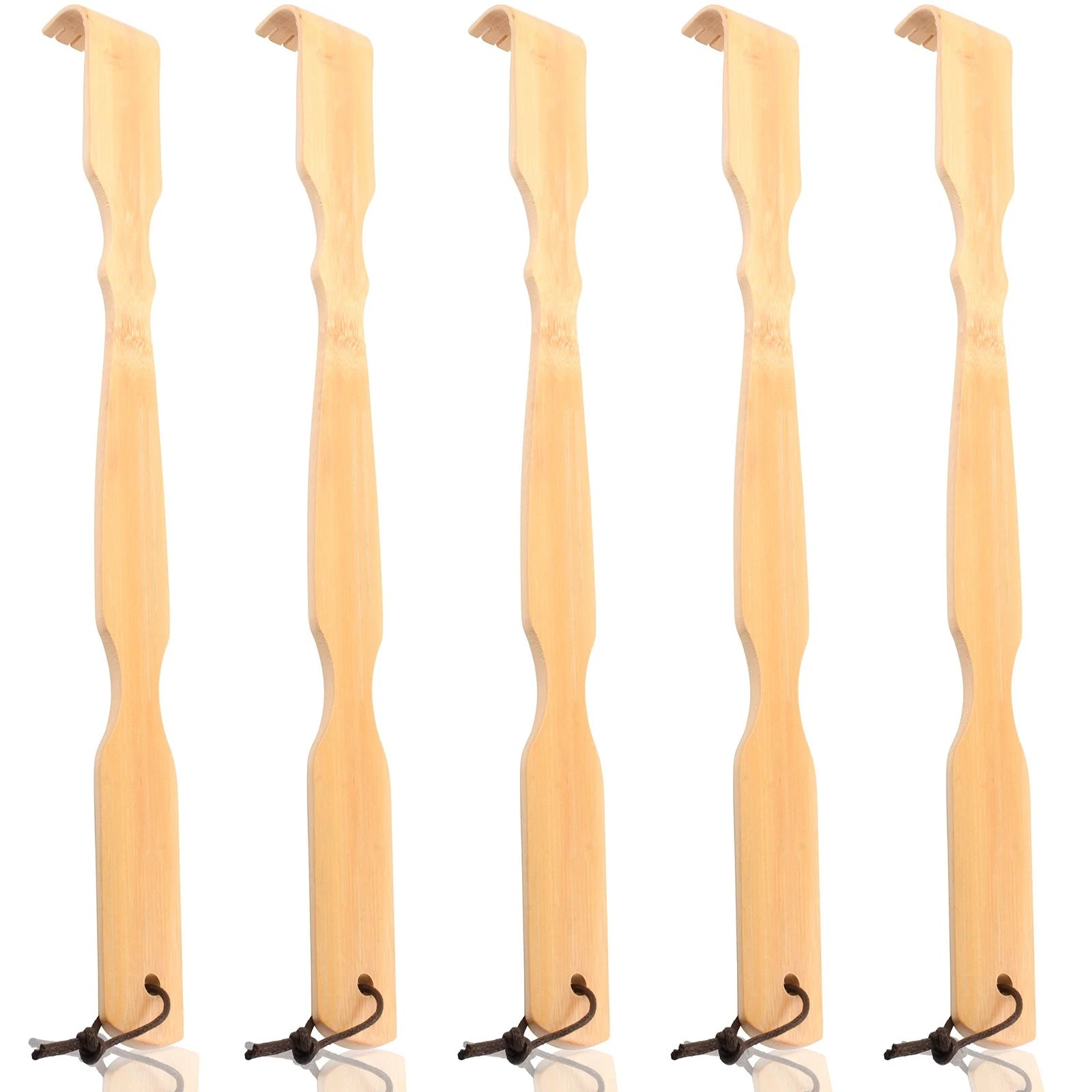 17" Bamboo Back Scratcher - Handmade Massager for Men & Women | 5 Pack