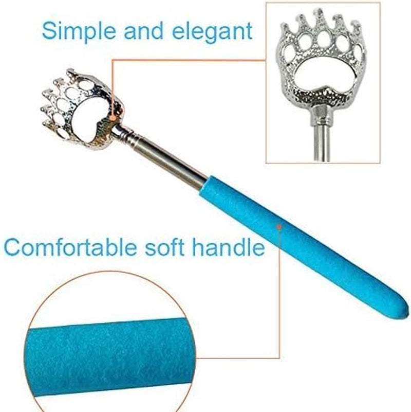 Telescoping Back Scratcher, 4-Pack, Portable Extendable Metal Bear Claws