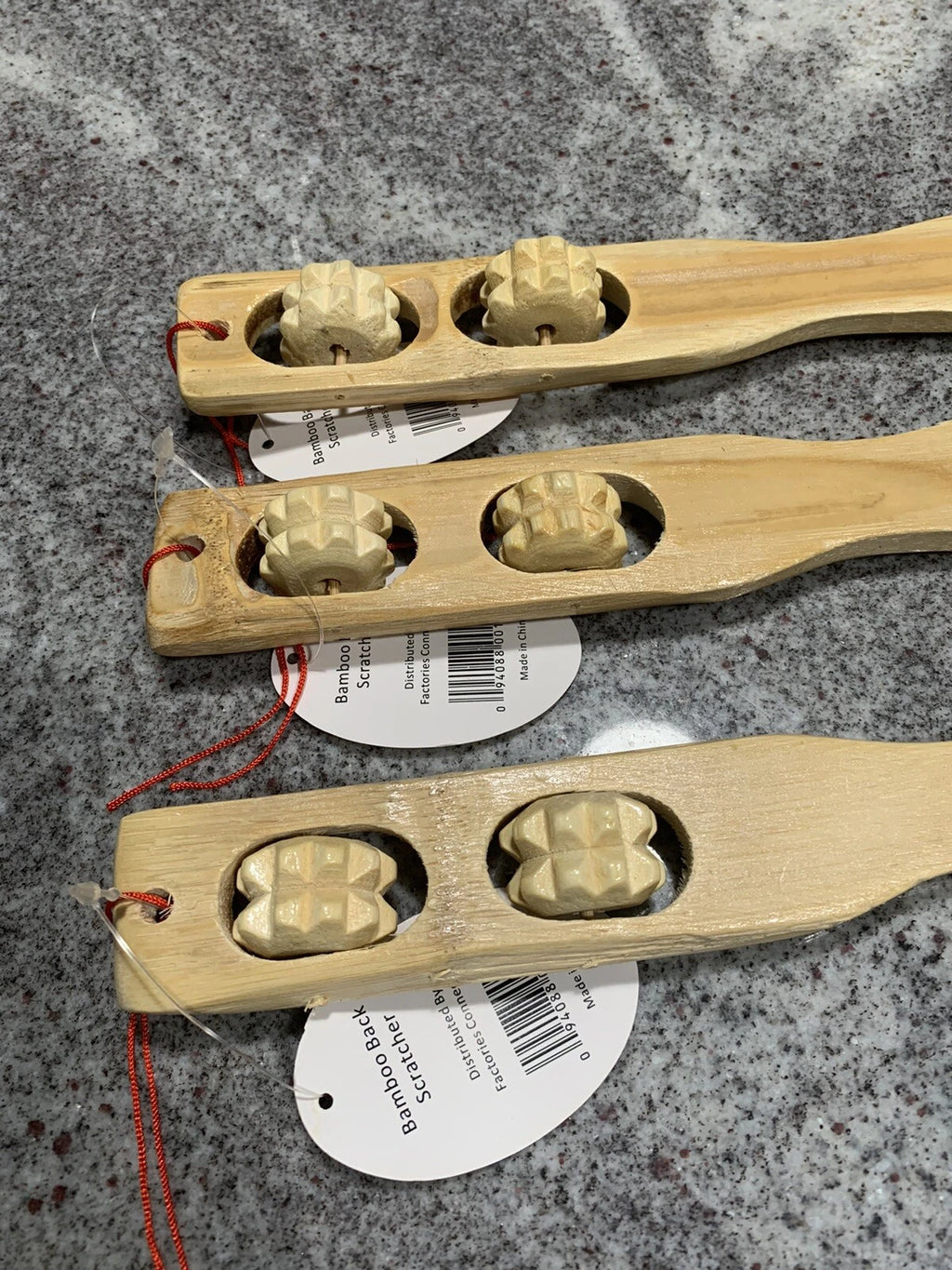 New 10 Pcs 18" Bamboo Wooden Itch Therapeutic Relax Back Scratcher With Rollers