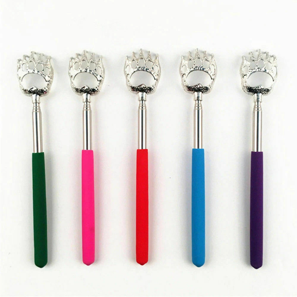 Extendable Back Scratcher Bear Claw Telescopic Back Massager Soft Rubber Handles