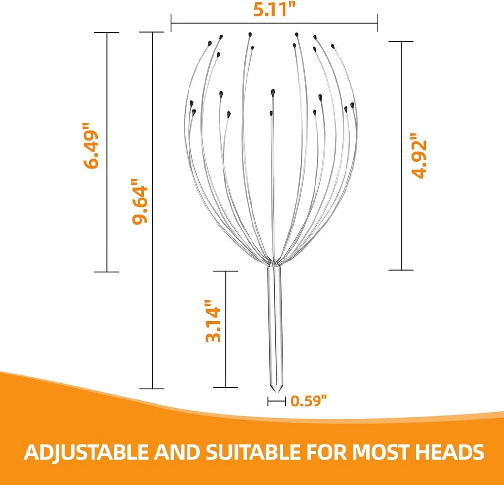 Head Massager Scratcher Tingler with 20 Fingers for Hair Scalp Deep Relaxation