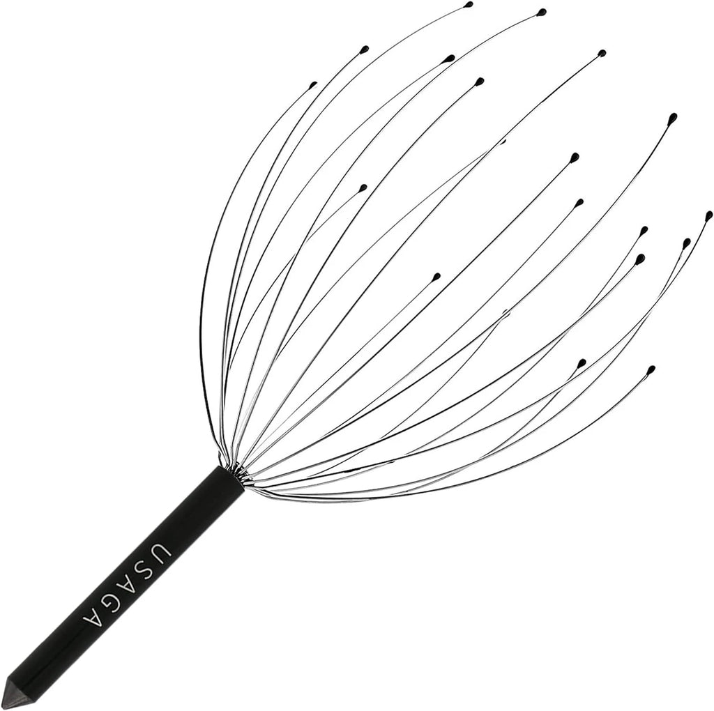 20 Fingers Head Massager Scalp Scratcher for Relaxation (Black)