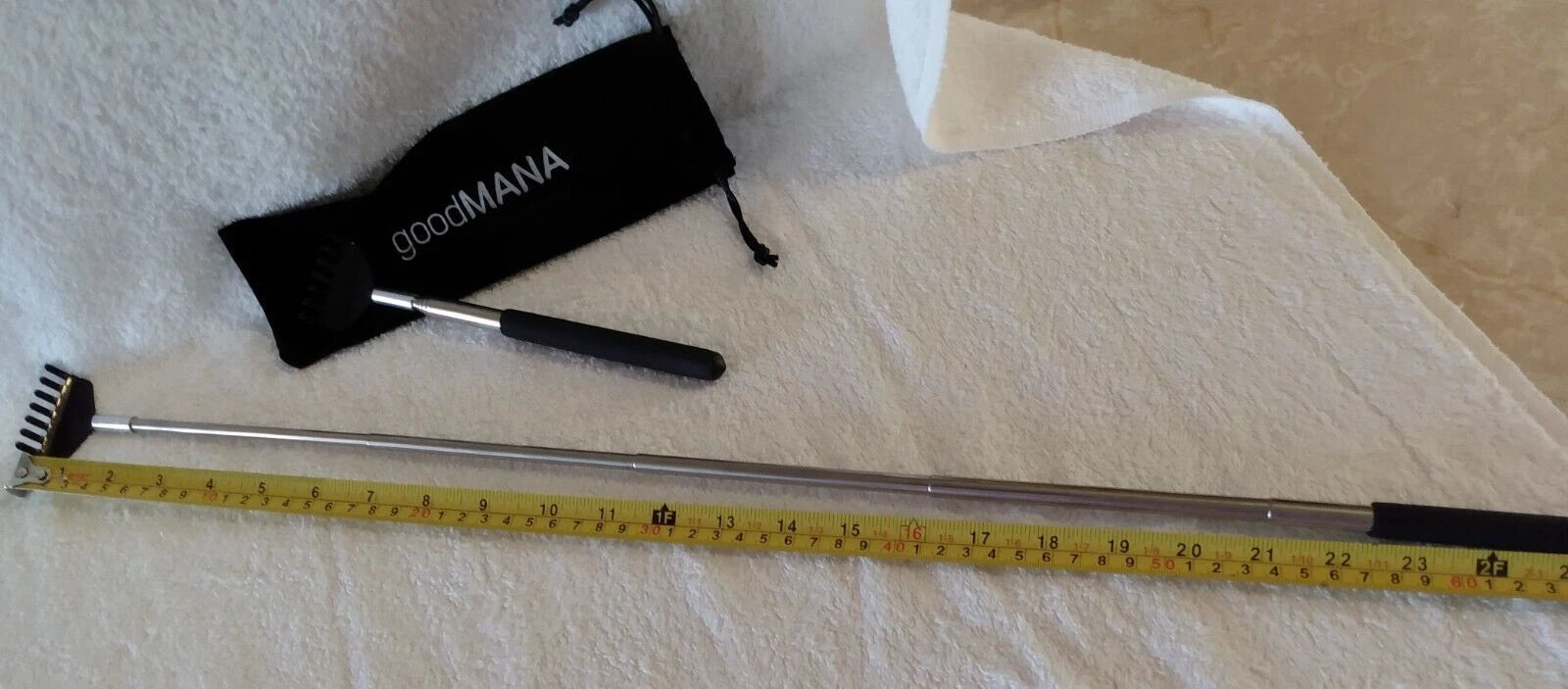 New goodMANA Back Scratcher 2-Pack Telescopic Metal Extendable Back Massager