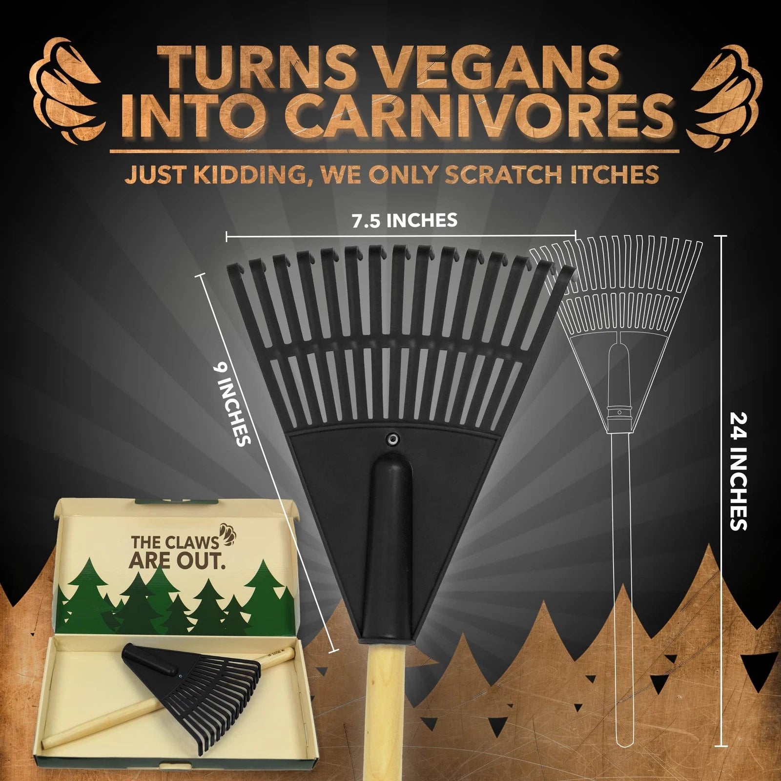 Beast Rake Back Scratcher | Lightweight, Oversized Rake Back Scratching Itch ...