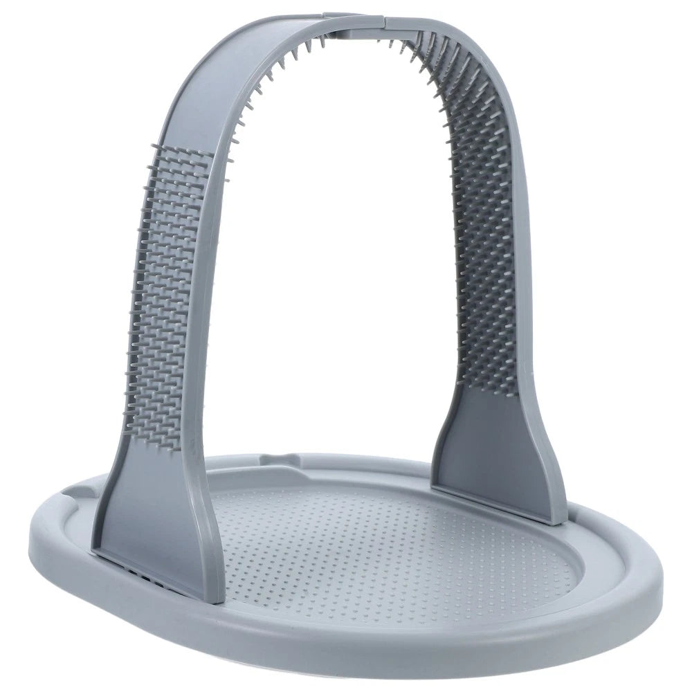 Arched Wool Rubbing Device Cat Self Massager Scratcher Grooming Toy