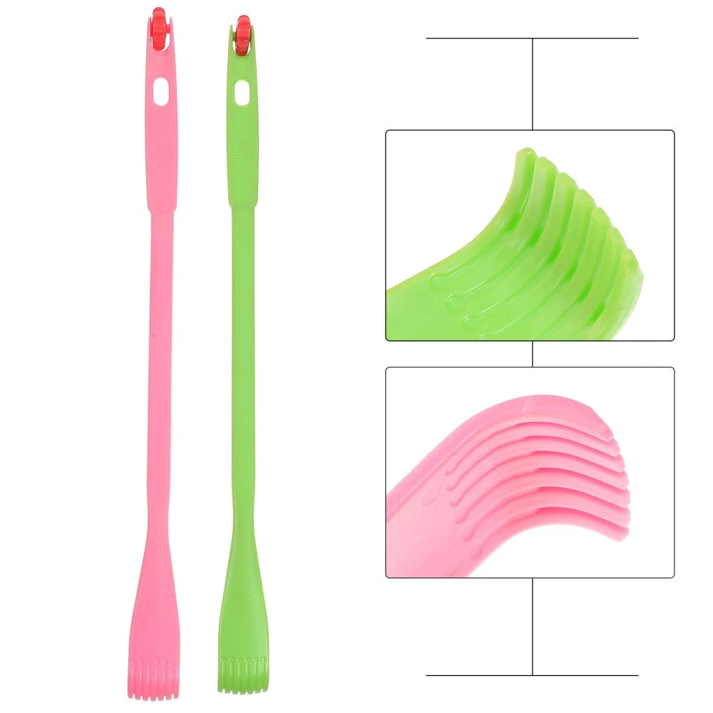 2 Pcs Back Scratcher Extendable Itch Rake Massager Portable Hand Man