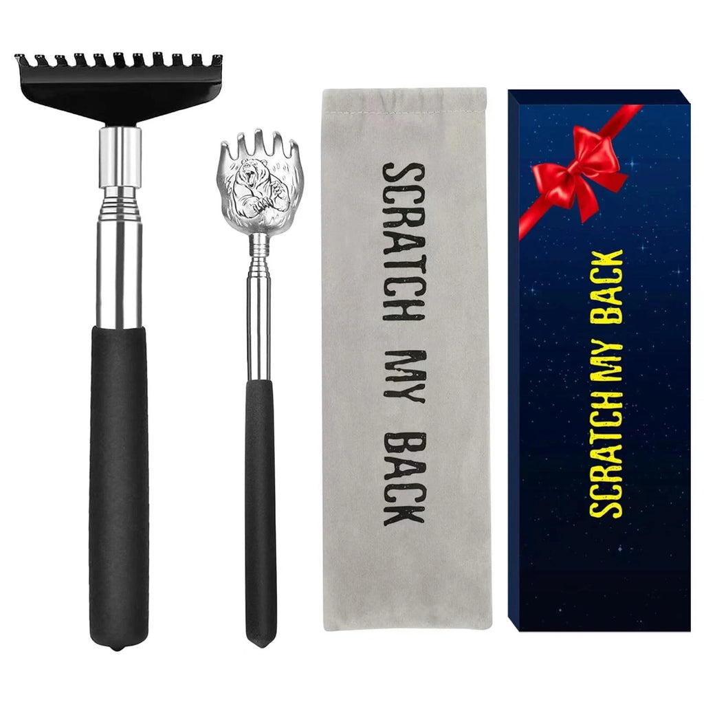 Oversized Back Scratcher Set, 2 Pack Portable Extendable Stainless Steel Tele...