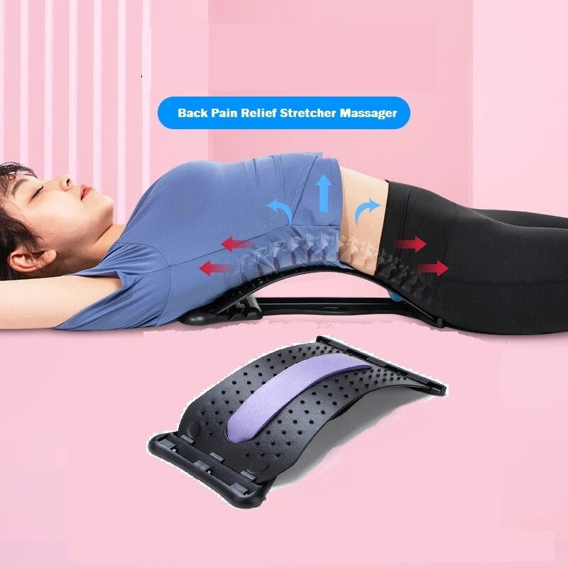 Back Lumbar Relief Pain Stretcher Massager Acupuncture Spine Relax Board