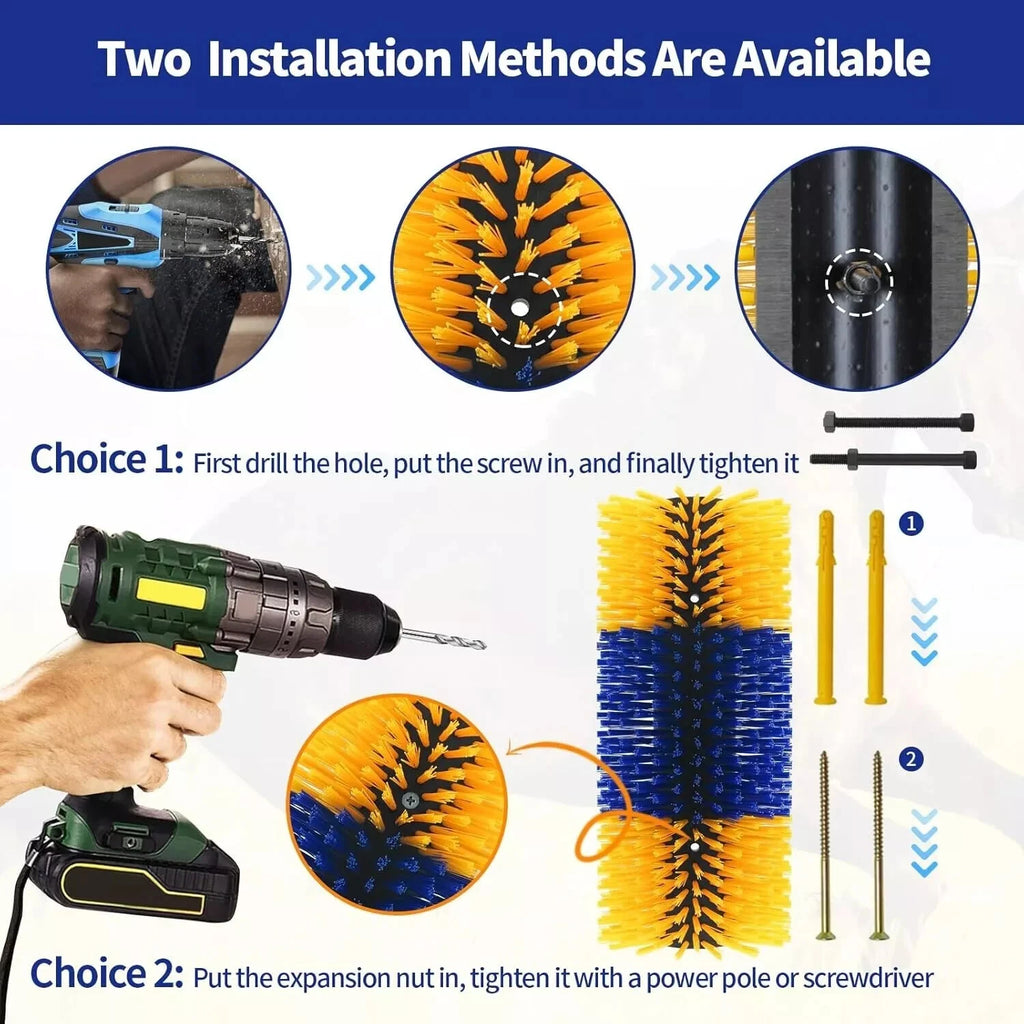 Livestock Scratch Brush - Horse Scratcher Full Massage Kit