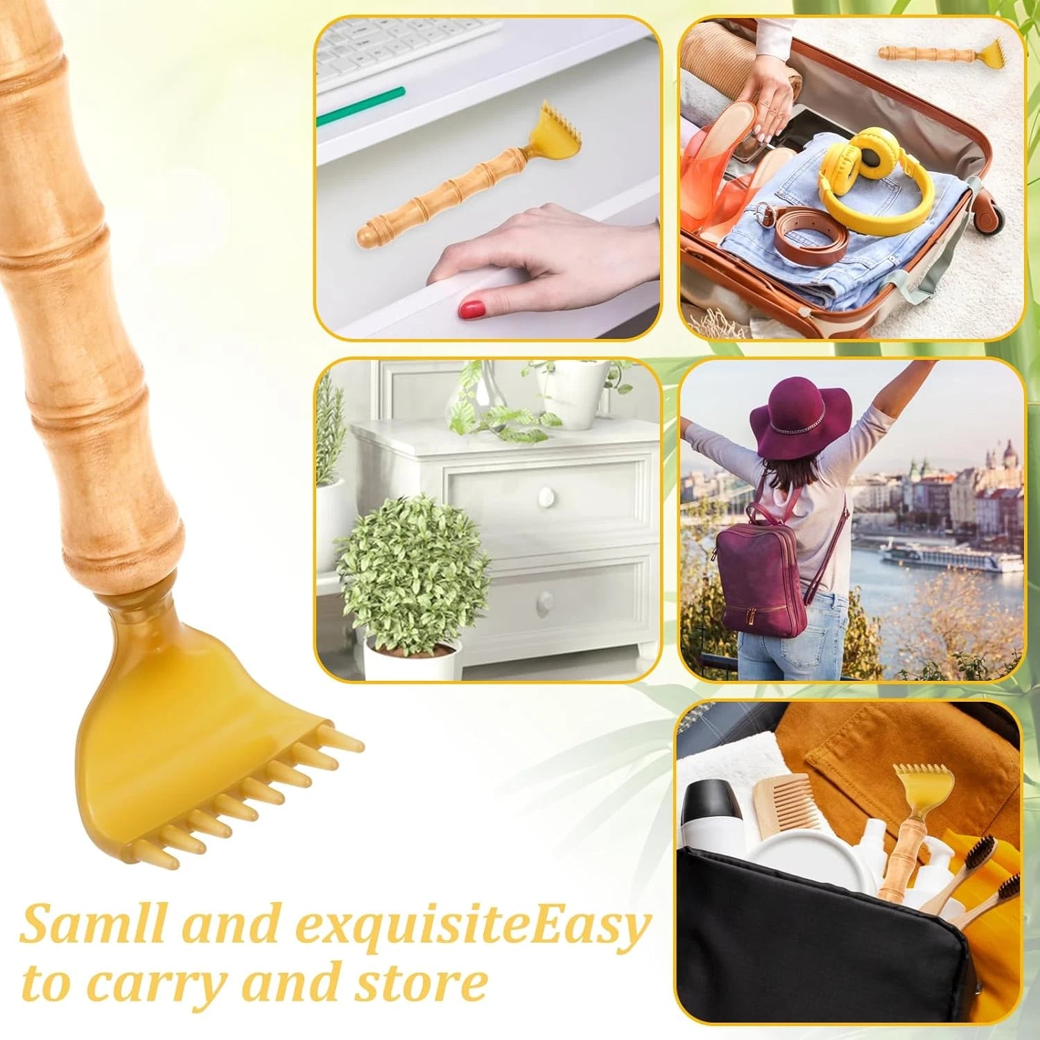 Back Scratcher Classic Portable Extendable Bamboo Backscratcher for Men Women Te