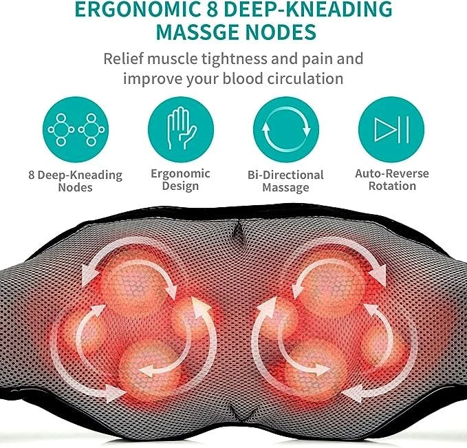 Shiatsu Neck Back Massager Soothing Heat Nekteck Electric Deep - Scratch & Dent