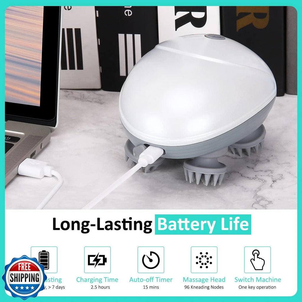 Electric Pet Massager for Dogs and Cats, Cordless Handheld Tool with 4 Massag