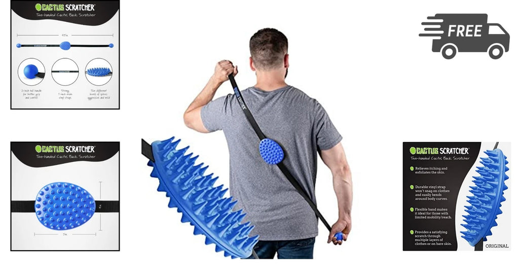 Back Scratcher Long Handle Dual-Sided Soft Spikes Powerful Relief Gift for Her