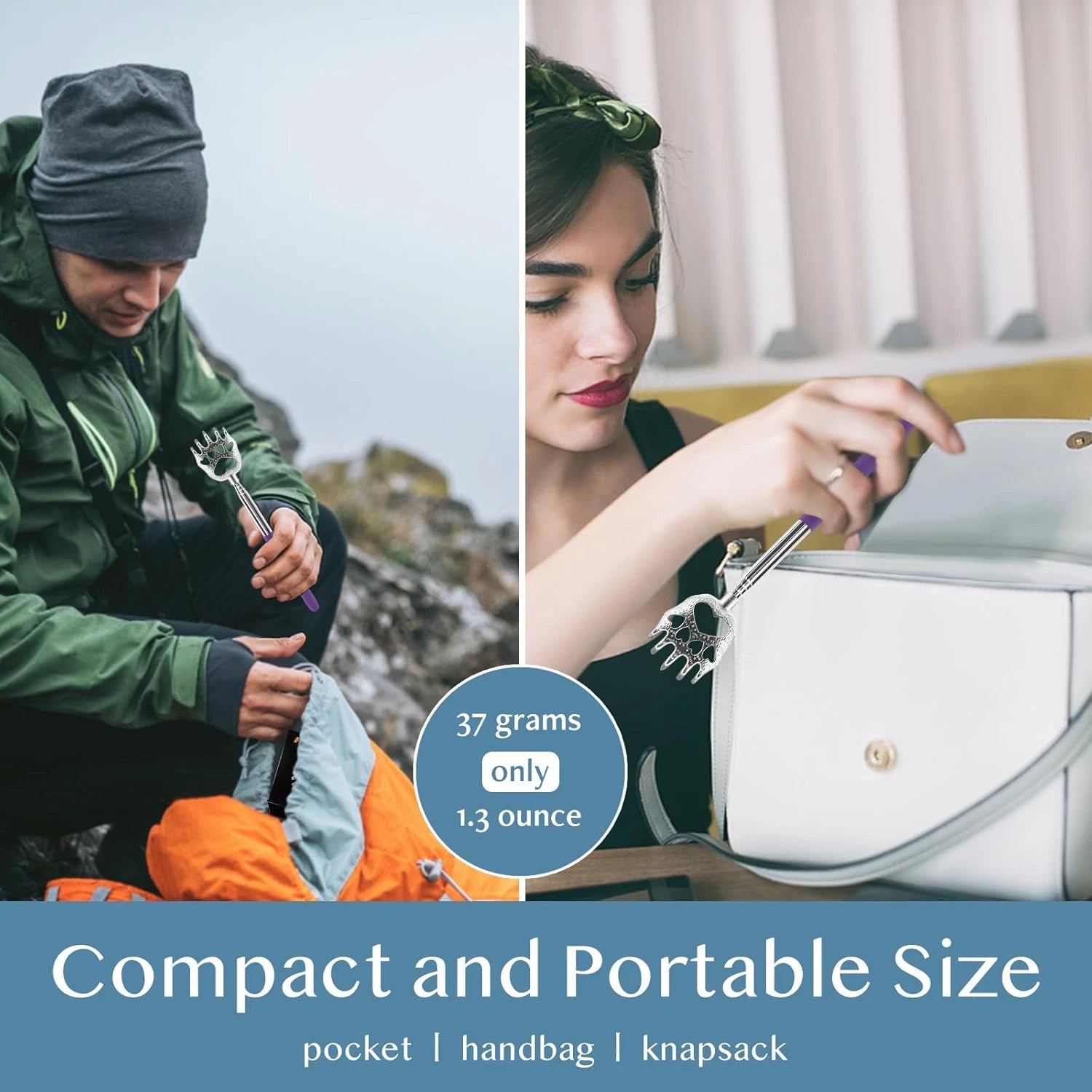 Extendable Telescopic Bear Claws Back Scratchers/Hand Massager/Backslap - 4Pack