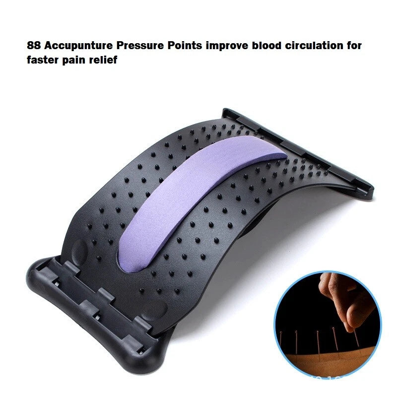 Back Lumbar Relief Pain Stretcher Massager Acupuncture Spine Relax Board
