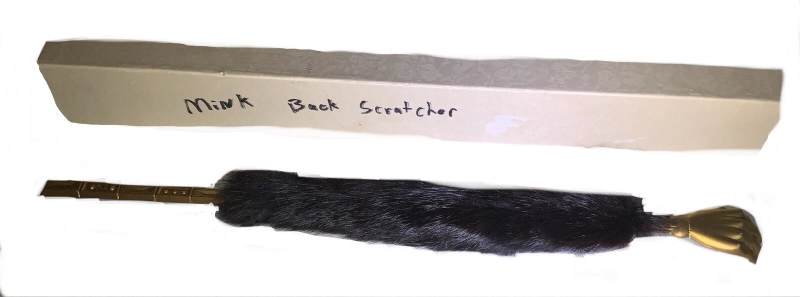 Rare Vintage Mink Back Scratcher In Original Box