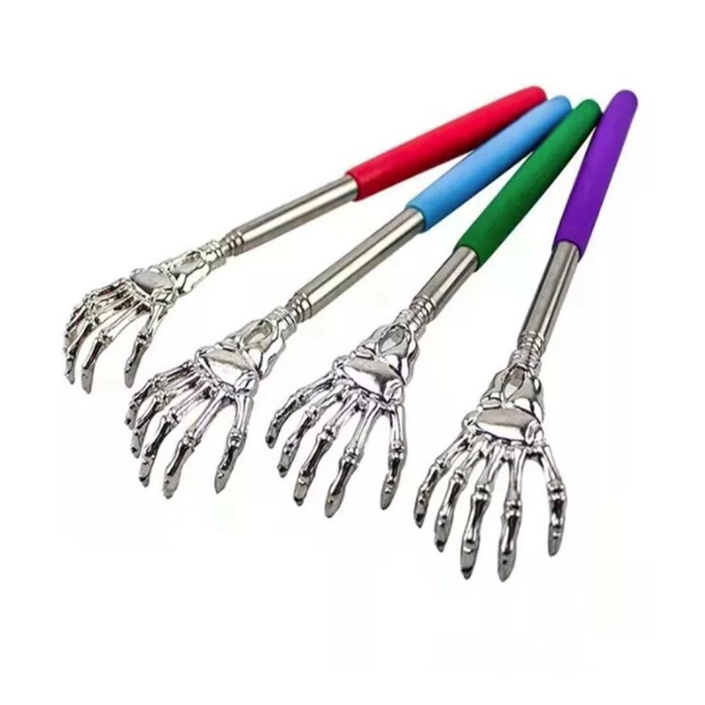 Premium Novel Extendable Back Scratcher Metal Ghost Dead Skeleton Massage Green