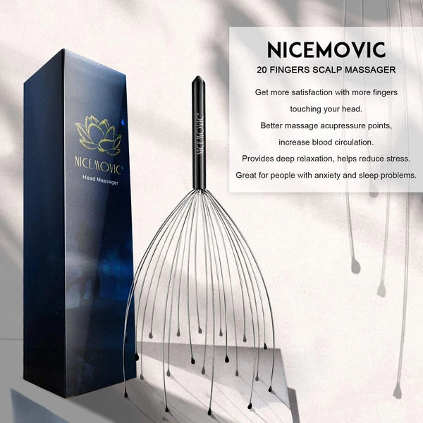 NICEMOVIC Scalp Massager, Head Massager Scratcher Tingler with 20 Fingers, Ha...