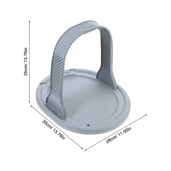 Cat Scratcher Arched Wool Rubbing Device Self Grooming Toy Massager Pet Hair