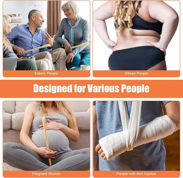 3 Pack Wooden Bamboo Back Scratcher for Men Women Adults, Funny Small Gifts for