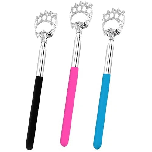 3Pcs Bear Claw Back Scratcher Extendable, Metal Portable Telescopic