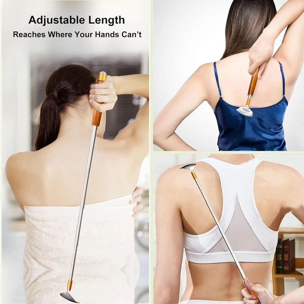 Back Scratchers Telescoping Handheld Massager for Body Face Scalp Feet 2pcs