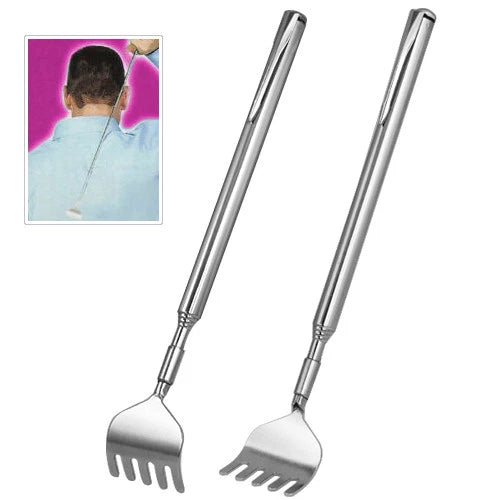 Extendable Pocket Back Scratcher Fork 20” 50cm Telescopic Long Reach Itch Pen
