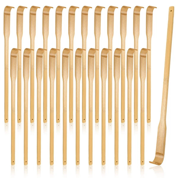 24 Pieces Bamboo Back Scratcher Bulk Long Manual Back Massager Traditional Wo...