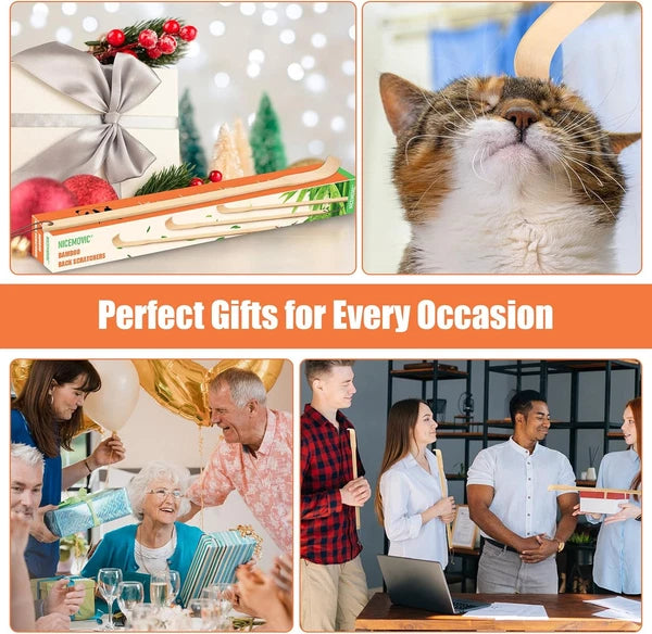 3 Pack Wooden Bamboo Back Scratcher for Men Women Adults, Funny Small Gifts for