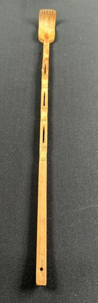 Vintage Carved Wooden Back Scratcher 15" L Repaired