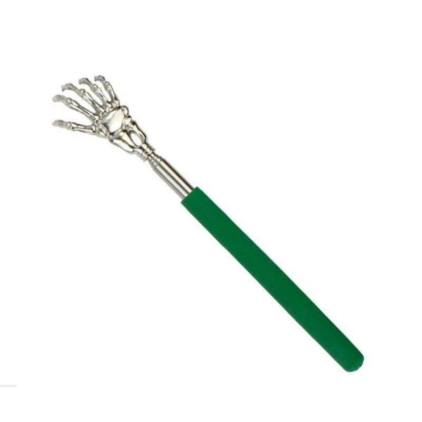 Premium Novel Extendable Back Scratcher Metal Ghost Dead Skeleton Massage Green