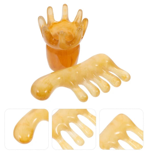 2 Pcs Comb Father Manual Massage Head Scratcher Massager